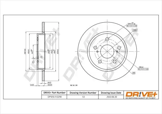Bremsscheibe Hinterachse Dr!ve+ DP1010.11.0290