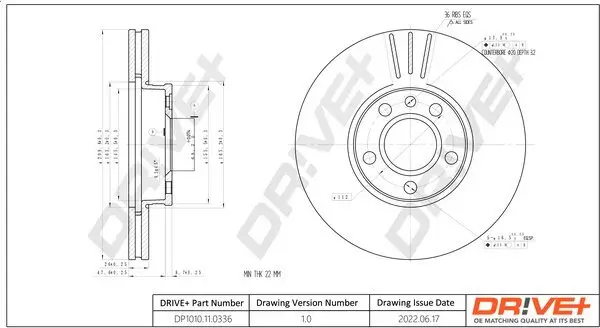 Bremsscheibe Dr!ve+ DP1010.11.0336