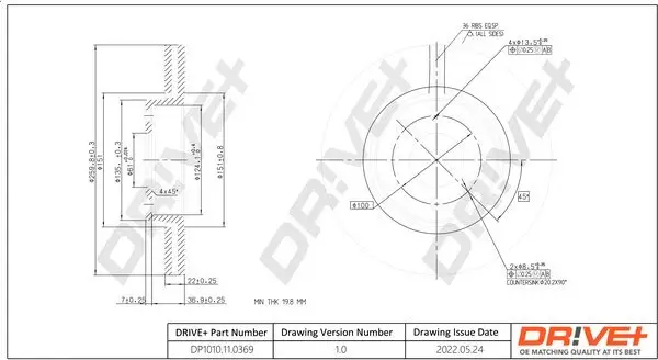 Bremsscheibe Vorderachse Dr!ve+ DP1010.11.0369