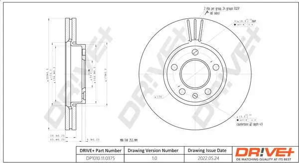 Bremsscheibe Dr!ve+ DP1010.11.0375