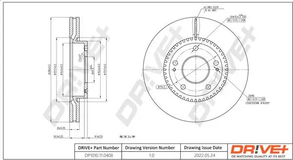 Bremsscheibe Vorderachse Dr!ve+ DP1010.11.0408