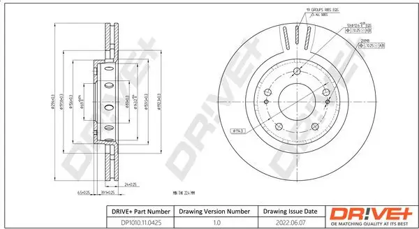 Bremsscheibe Dr!ve+ DP1010.11.0425