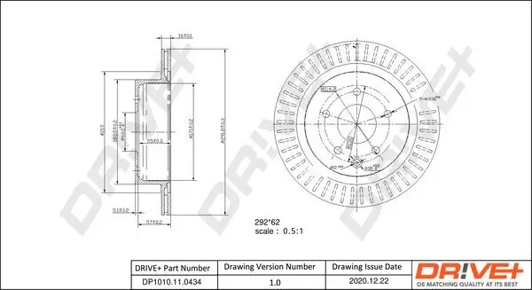 Bremsscheibe Hinterachse Dr!ve+ DP1010.11.0434