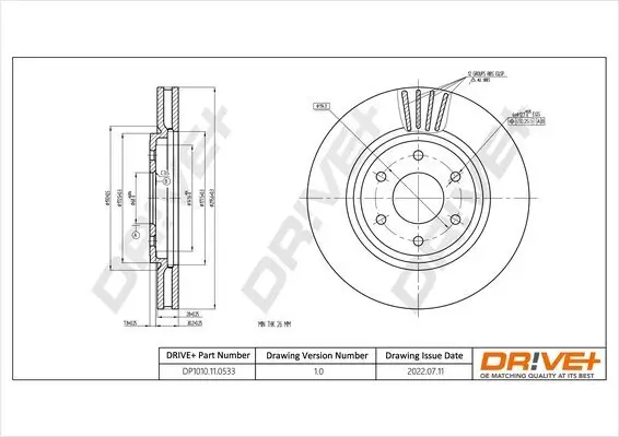 Bremsscheibe Dr!ve+ DP1010.11.0533