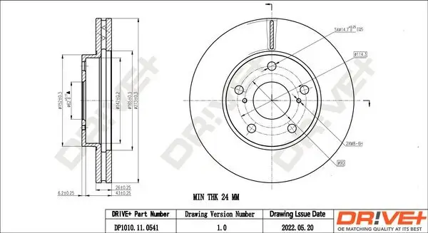 Bremsscheibe Vorderachse Dr!ve+ DP1010.11.0541