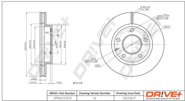 Bremsscheibe Dr!ve+ DP1010.11.0573