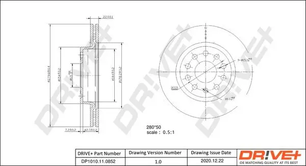 Bremsscheibe Vorderachse Dr!ve+ DP1010.11.0852