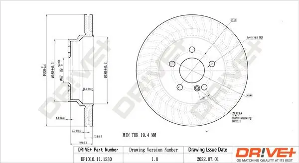 Bremsscheibe Dr!ve+ DP1010.11.1230