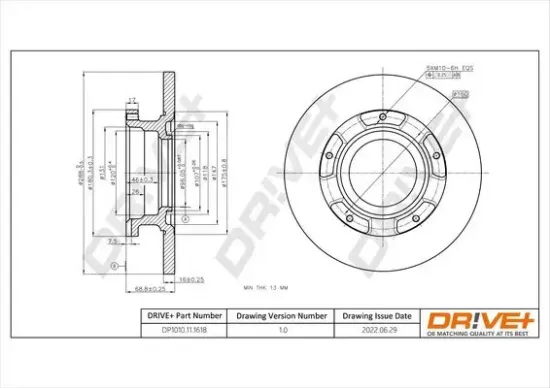 Bremsscheibe Dr!ve+ DP1010.11.1618 Bild Bremsscheibe Dr!ve+ DP1010.11.1618