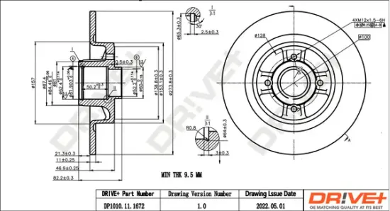 Bremsscheibe Hinterachse Dr!ve+ DP1010.11.1672 Bild Bremsscheibe Hinterachse Dr!ve+ DP1010.11.1672