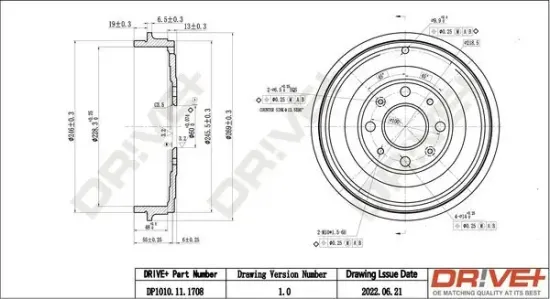 Bremstrommel Hinterachse Dr!ve+ DP1010.11.1708 Bild Bremstrommel Hinterachse Dr!ve+ DP1010.11.1708