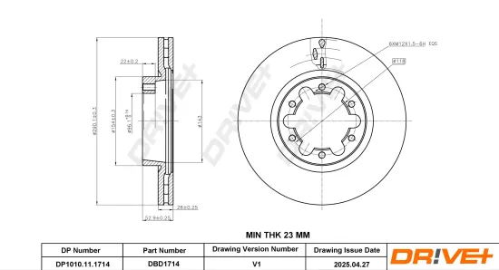 Bremsscheibe DR!VE+ DP1010.11.1714 Bild Bremsscheibe DR!VE+ DP1010.11.1714