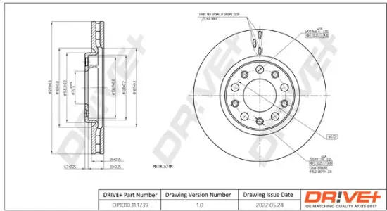 Bremsscheibe Dr!ve+ DP1010.11.1739 Bild Bremsscheibe Dr!ve+ DP1010.11.1739