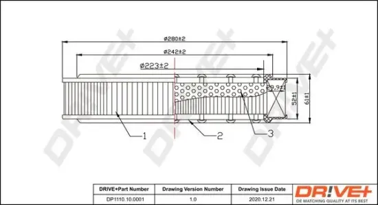 Luftfilter Dr!ve+ DP1110.10.0001 Bild Luftfilter Dr!ve+ DP1110.10.0001