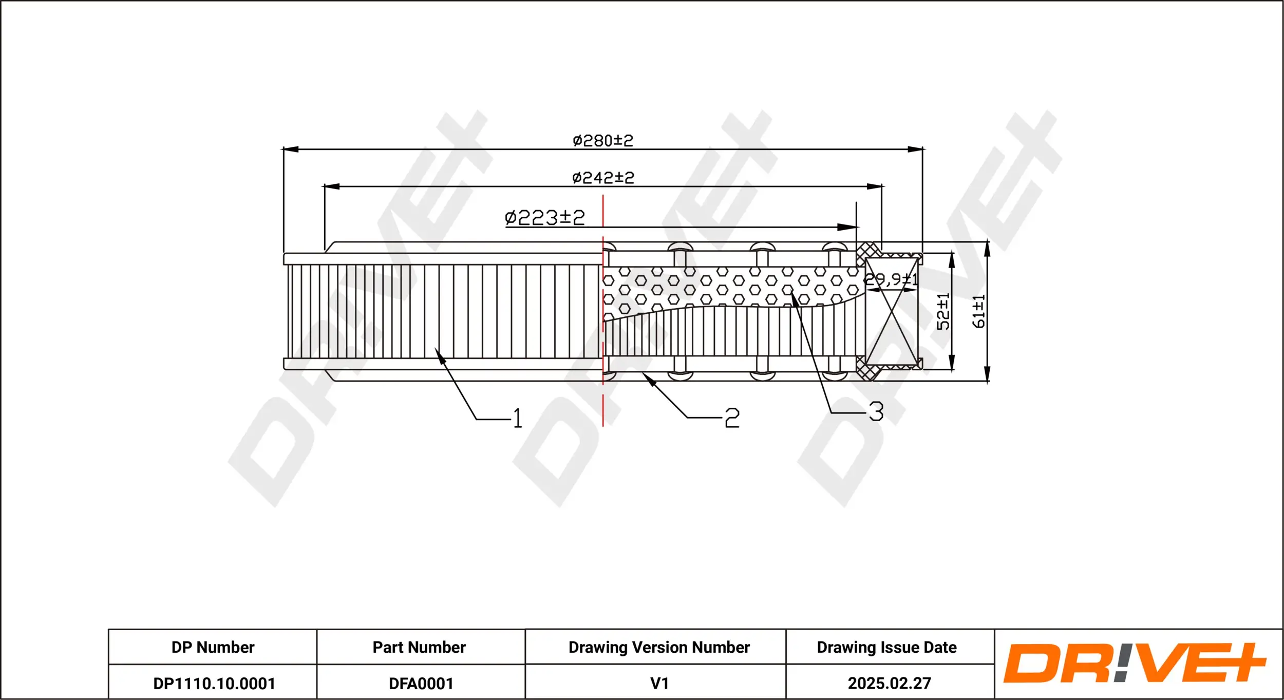 Luftfilter Dr!ve+ DP1110.10.0001