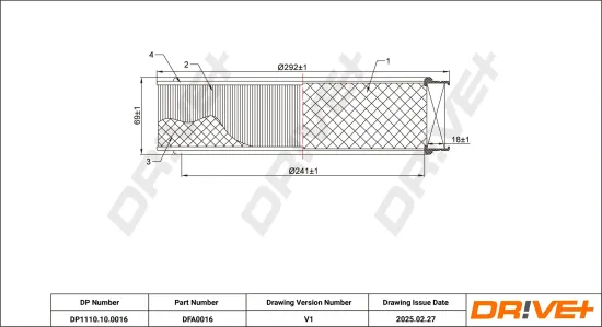 Luftfilter Dr!ve+ DP1110.10.0016 Bild Luftfilter Dr!ve+ DP1110.10.0016
