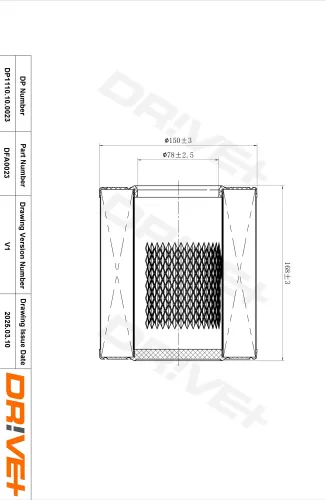 Luftfilter Dr!ve+ DP1110.10.0023 Bild Luftfilter Dr!ve+ DP1110.10.0023