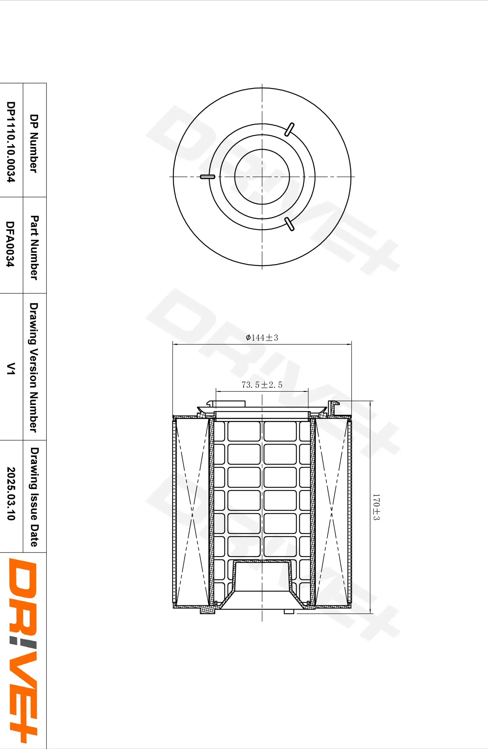 Luftfilter Dr!ve+ DP1110.10.0034