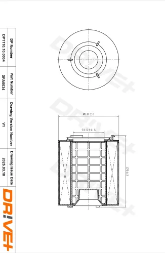Luftfilter Dr!ve+ DP1110.10.0034 Bild Luftfilter Dr!ve+ DP1110.10.0034