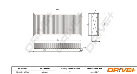 Luftfilter Dr!ve+ DP1110.10.0041 Bild Luftfilter Dr!ve+ DP1110.10.0041