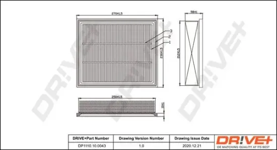 Luftfilter Dr!ve+ DP1110.10.0043 Bild Luftfilter Dr!ve+ DP1110.10.0043