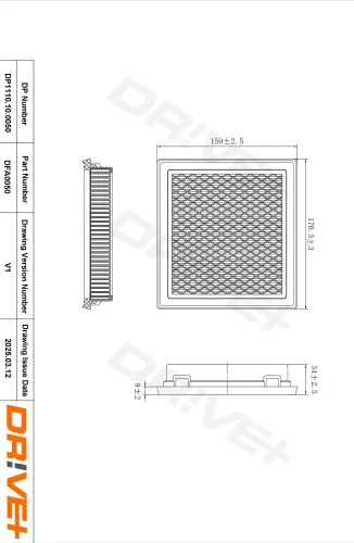 Luftfilter Dr!ve+ DP1110.10.0050 Bild Luftfilter Dr!ve+ DP1110.10.0050