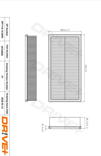 Luftfilter Dr!ve+ DP1110.10.0059 Bild Luftfilter Dr!ve+ DP1110.10.0059