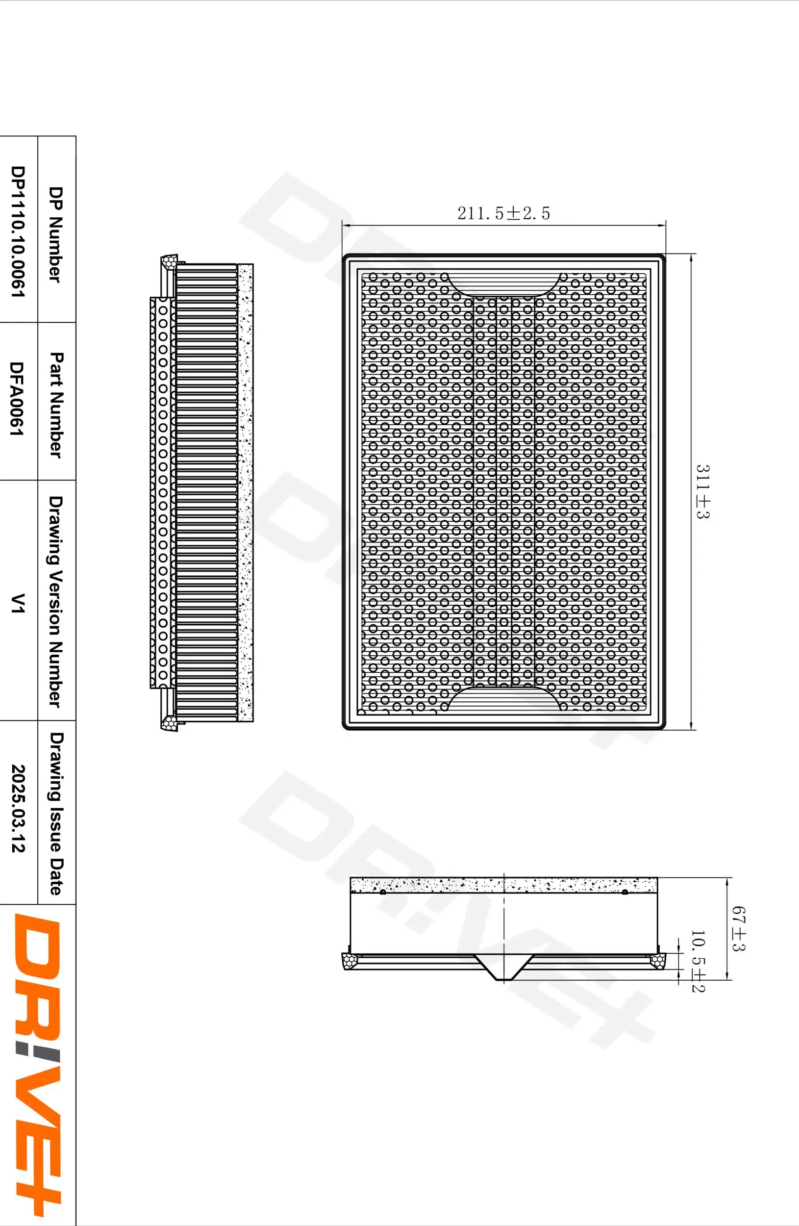 Luftfilter Dr!ve+ DP1110.10.0061