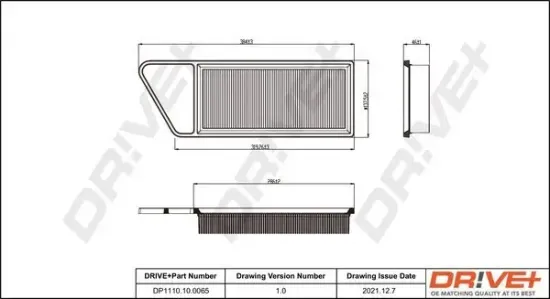 Luftfilter DR!VE+ DP1110.10.0065 Bild Luftfilter DR!VE+ DP1110.10.0065