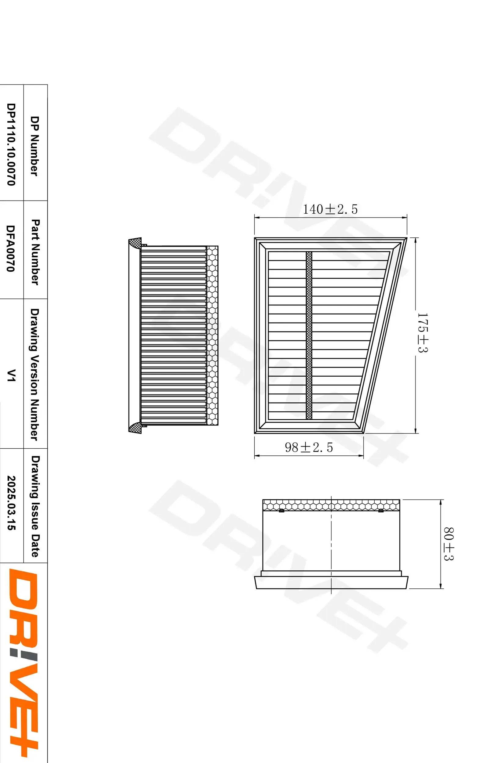 Luftfilter Dr!ve+ DP1110.10.0070