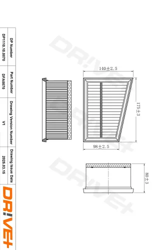Luftfilter Dr!ve+ DP1110.10.0070 Bild Luftfilter Dr!ve+ DP1110.10.0070