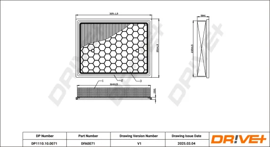 Luftfilter Dr!ve+ DP1110.10.0071 Bild Luftfilter Dr!ve+ DP1110.10.0071
