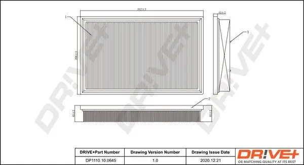 Luftfilter Dr!ve+ DP1110.10.0072 Bild Luftfilter Dr!ve+ DP1110.10.0072