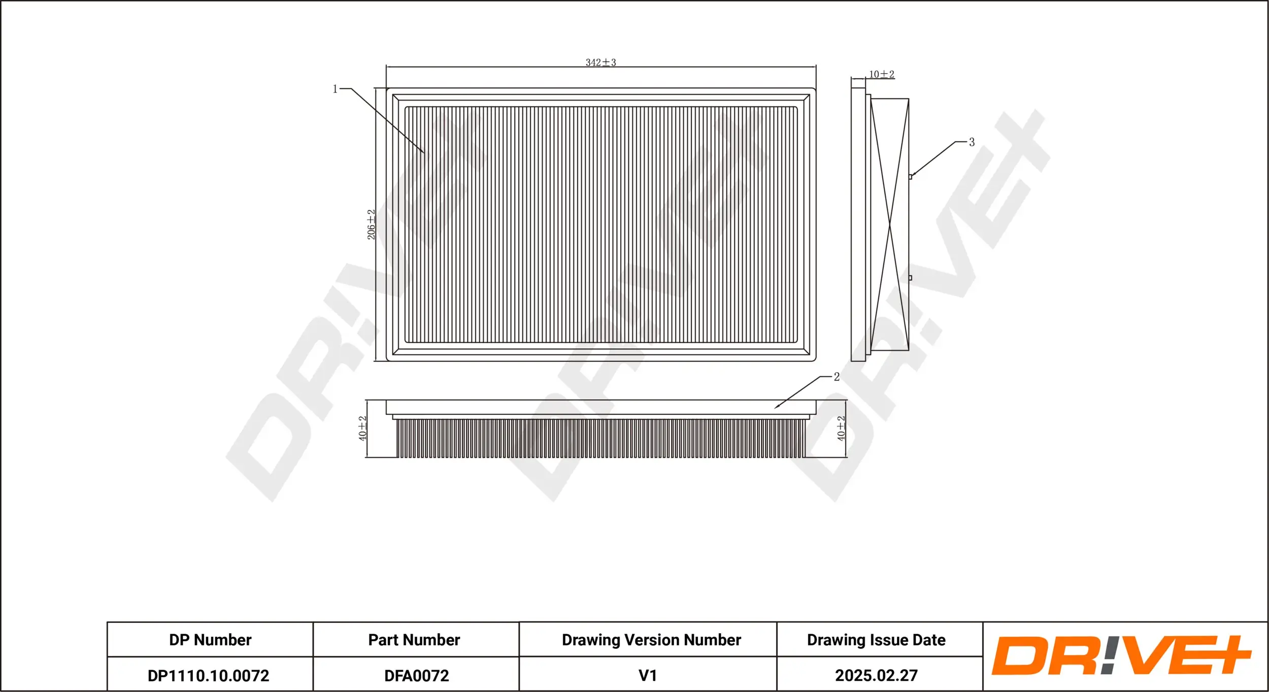 Luftfilter Dr!ve+ DP1110.10.0072
