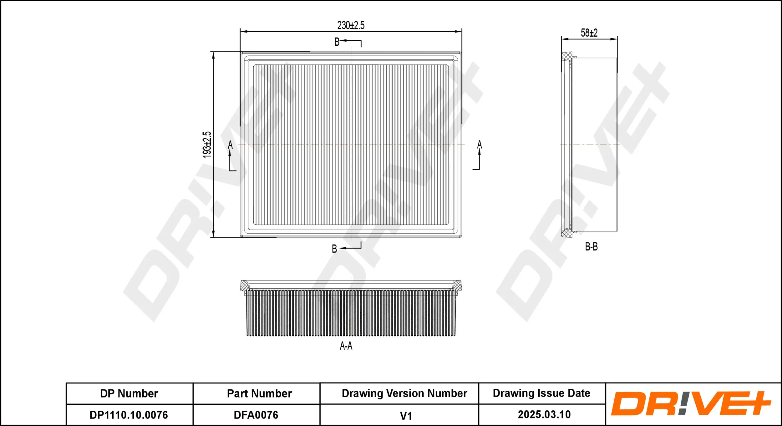 Luftfilter Dr!ve+ DP1110.10.0076