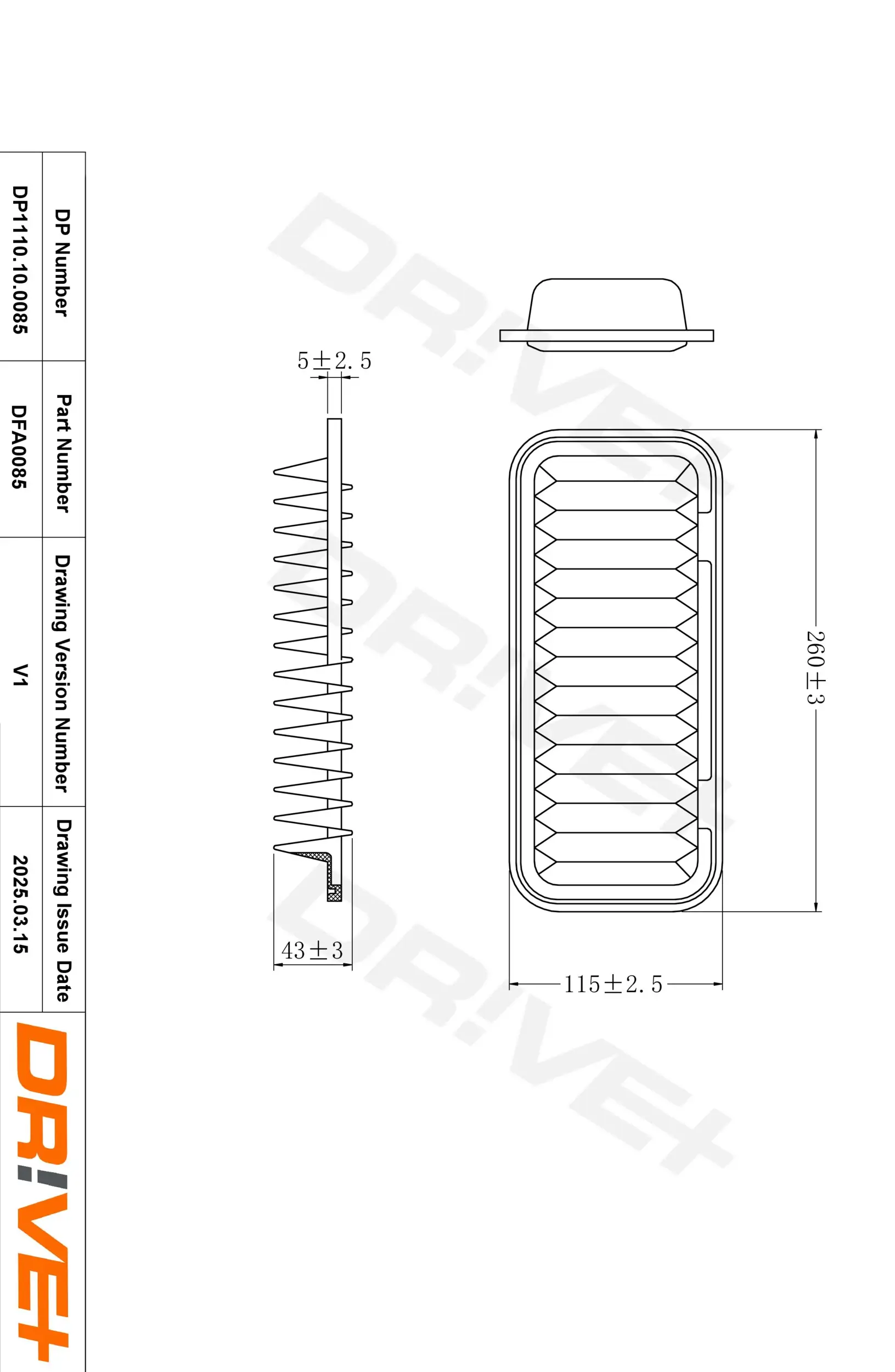 Luftfilter Dr!ve+ DP1110.10.0085