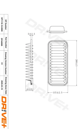 Luftfilter Dr!ve+ DP1110.10.0085 Bild Luftfilter Dr!ve+ DP1110.10.0085