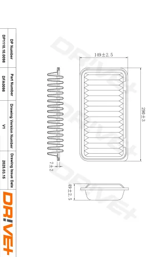 Luftfilter Dr!ve+ DP1110.10.0098 Bild Luftfilter Dr!ve+ DP1110.10.0098