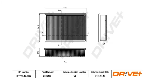 Luftfilter Dr!ve+ DP1110.10.0102 Bild Luftfilter Dr!ve+ DP1110.10.0102