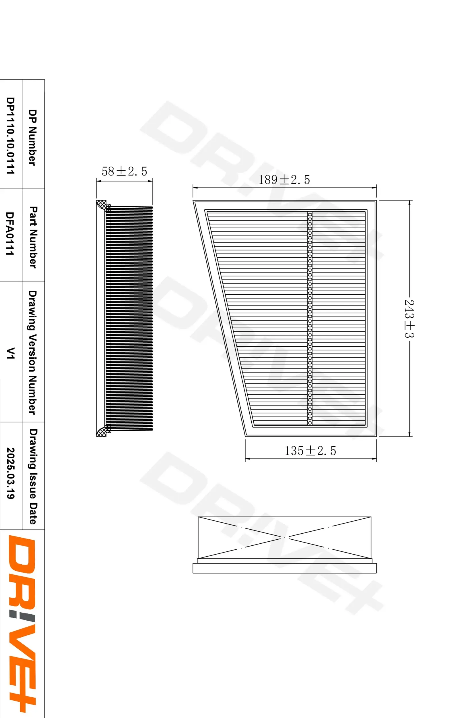 Luftfilter Dr!ve+ DP1110.10.0111