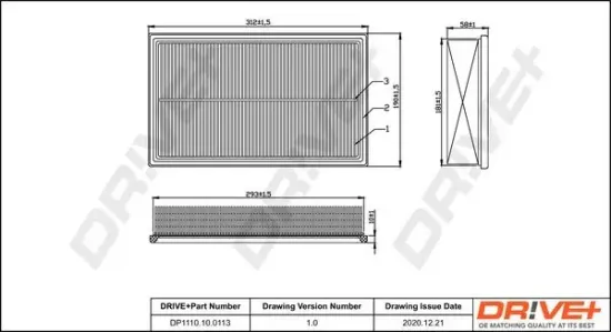 Luftfilter Dr!ve+ DP1110.10.0113 Bild Luftfilter Dr!ve+ DP1110.10.0113