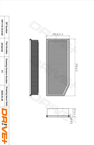 Luftfilter Dr!ve+ DP1110.10.0120 Bild Luftfilter Dr!ve+ DP1110.10.0120