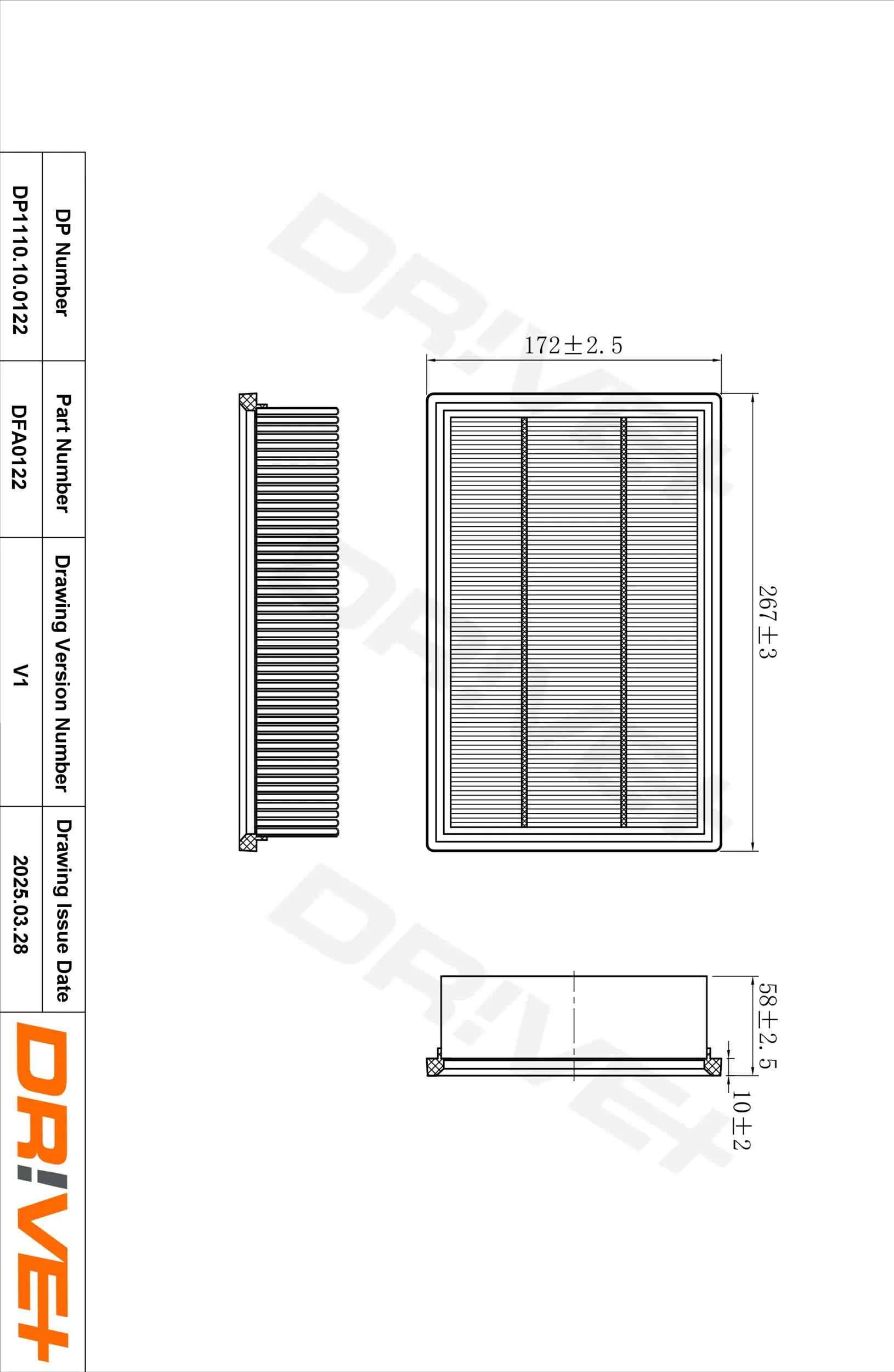 Luftfilter Dr!ve+ DP1110.10.0122