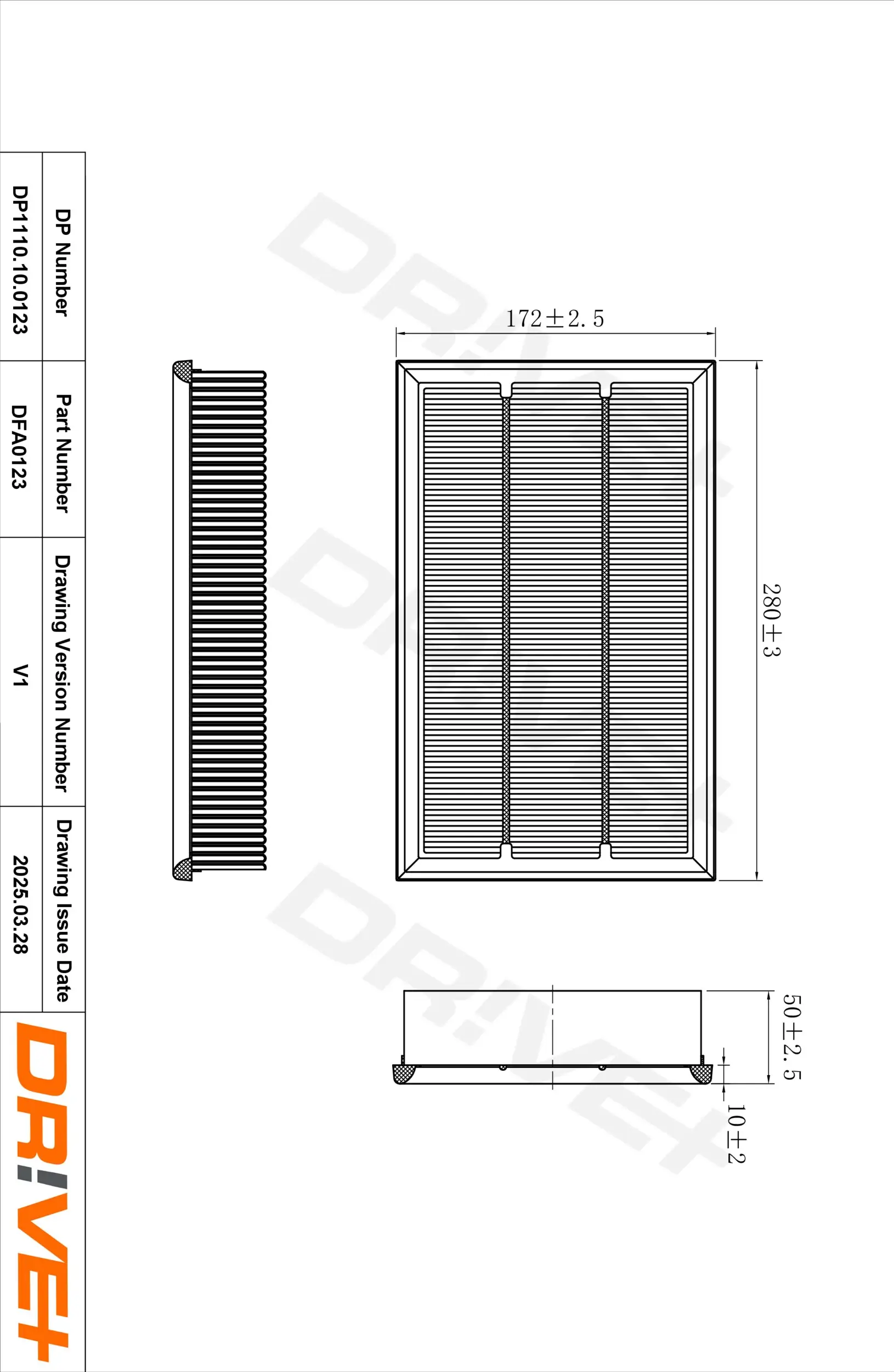 Luftfilter Dr!ve+ DP1110.10.0123