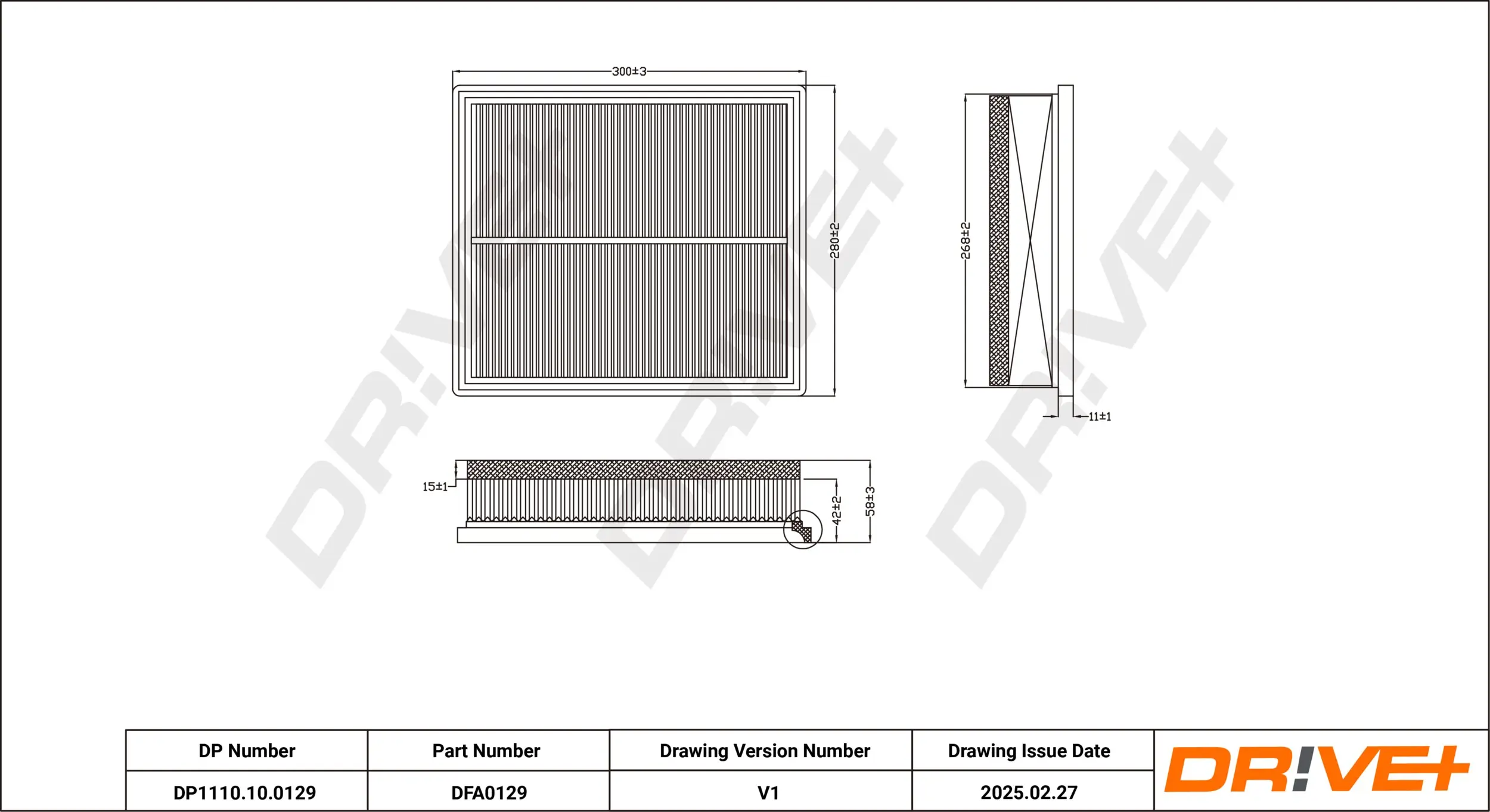 Luftfilter Dr!ve+ DP1110.10.0129