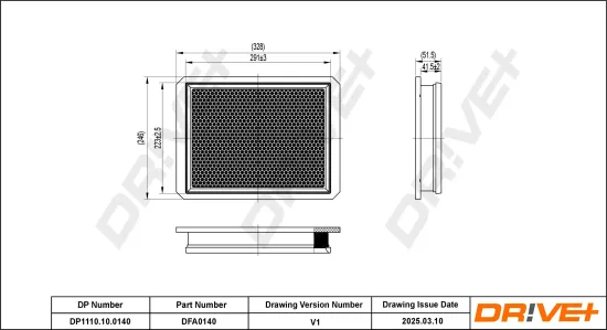 Luftfilter Dr!ve+ DP1110.10.0140 Bild Luftfilter Dr!ve+ DP1110.10.0140