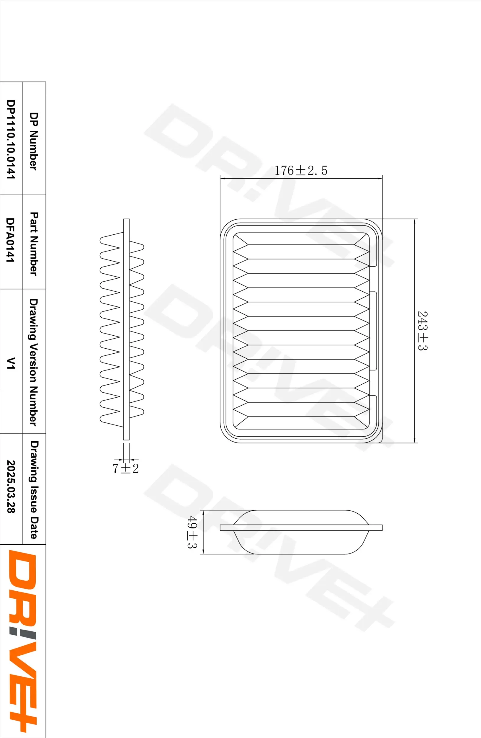 Luftfilter Dr!ve+ DP1110.10.0141