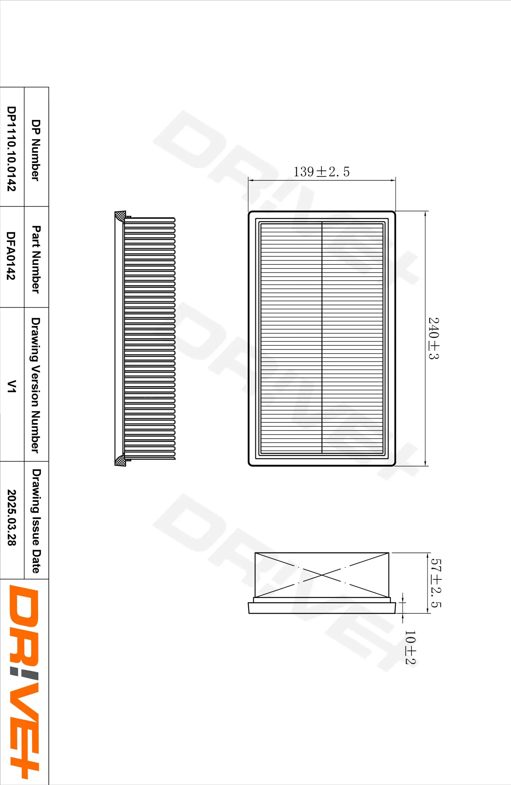 Luftfilter Dr!ve+ DP1110.10.0142