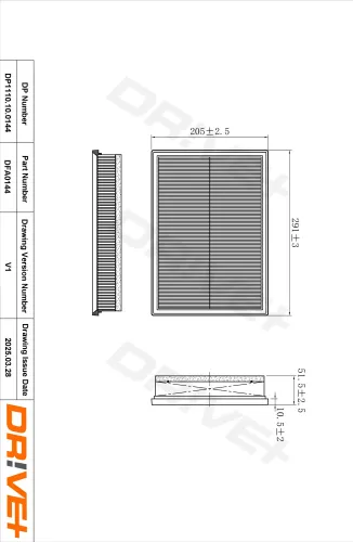 Luftfilter Dr!ve+ DP1110.10.0144 Bild Luftfilter Dr!ve+ DP1110.10.0144