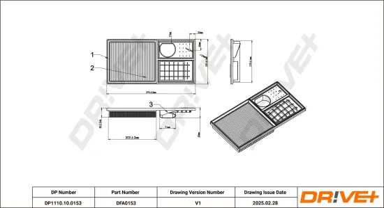 Luftfilter Dr!ve+ DP1110.10.0153 Bild Luftfilter Dr!ve+ DP1110.10.0153